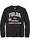 Main image for Viron Ellison Mens Black Tulsa Golden Hurricane Football NIL Arch Logo Long Sleeve Player T Shirt