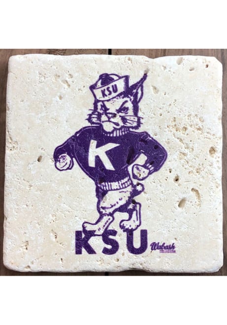 Purple K-State Wildcats Heritage Logo 4x4 Coaster