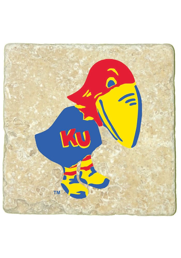 Kansas Jayhawks ROYAL 1923 Logo 4x4 Coaster - 7390020