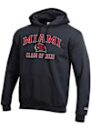 Main image for Mens Miami RedHawks Black Champion Class of 2025 Text Powerblend Hooded Sweatshirt