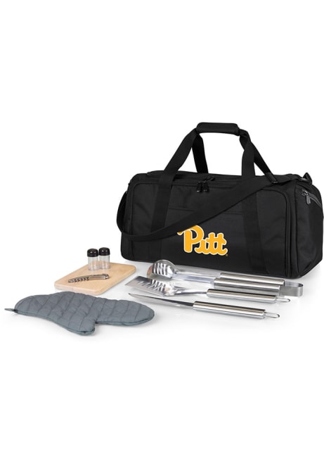 Black Pitt Panthers BBQ Kit and Cooler Cooler