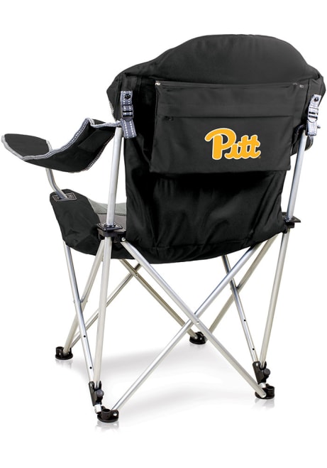 Black Pitt Panthers Reclining Folding Chair
