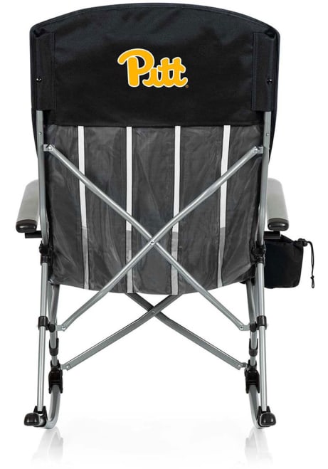 Black Pitt Panthers Rocking Camp Folding Chair