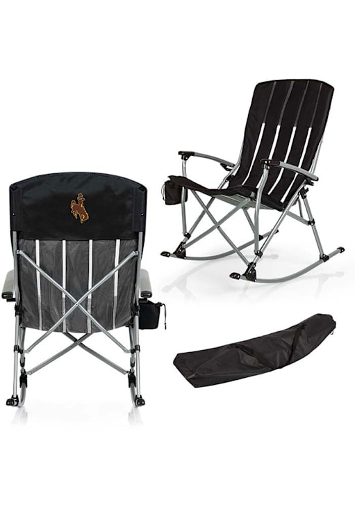 Wyoming Cowboys BLACK Rocking Camp Folding Chair 74201209