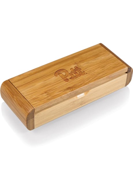 Brown Pitt Panthers Elan Bamboo Box and Deluxe Bottle Opener