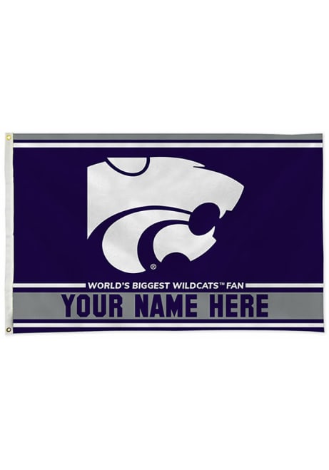 Purple K-State Wildcats Personalized 3x5 Banner