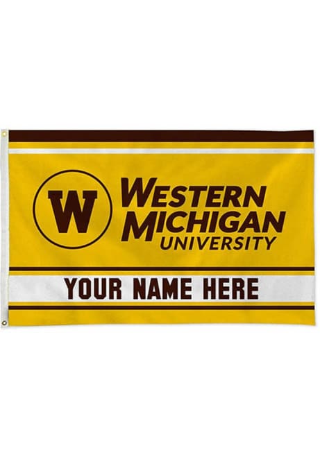 Brown Western Michigan Broncos Personalized 3x5 Banner