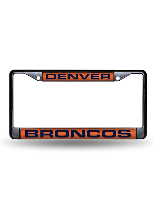 Denver Broncos License Plate Frame Denver Broncos BLACK Black
