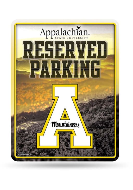 Appalachian State Mountaineers Metal Parking Sign SILVER