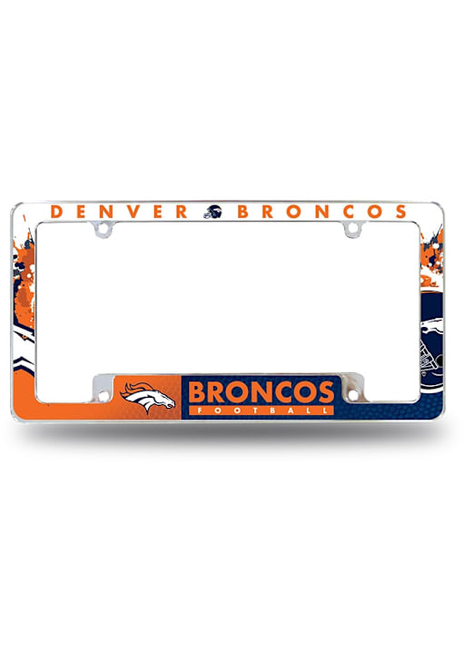 Denver Broncos License Plate Frame Denver Broncos BLUE/ORANGE