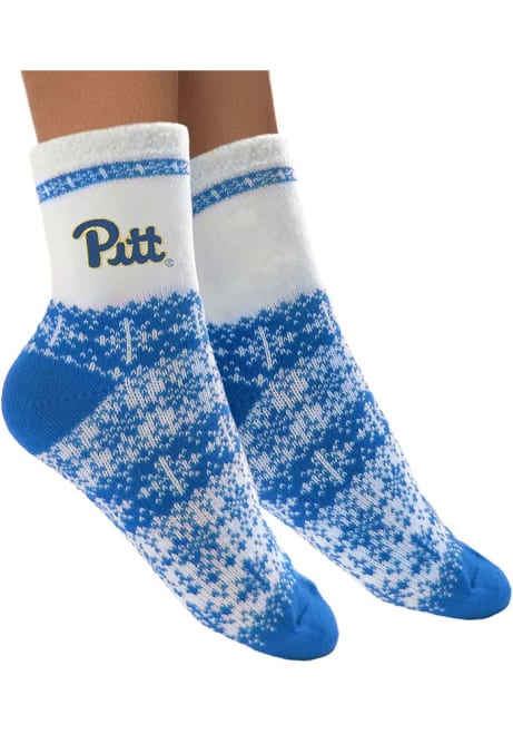 Holiday Pitt Panthers Womens Crew Socks - Gold