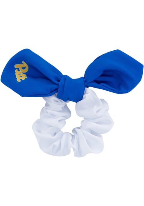 Colorblock Bow Pitt Panthers Womens Hair Scrunchie - Navy Blue