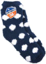 FC Cincinnati Womens Fuzzy Dot Quarter Socks - Navy Blue