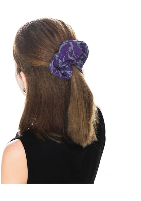Stacked K-State Wildcats Womens Hair Scrunchie - Purple