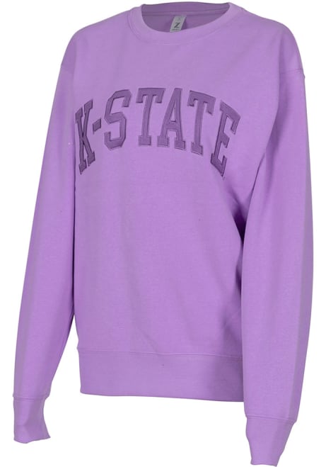 Womens Lavender K-State Wildcats Sport Wordmark Crew Sweatshirt