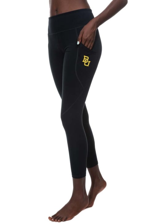 Baylor Black Womens Pocket Athletic Pants