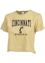 Cincinnati Bearcats Womens Classic Crop T-Shirt - Tan