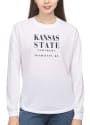 K-State Wildcats Womens Drop Shoulder T-Shirt - White