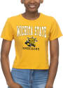 Wichita State Shockers Womens Crop T-Shirt - Gold