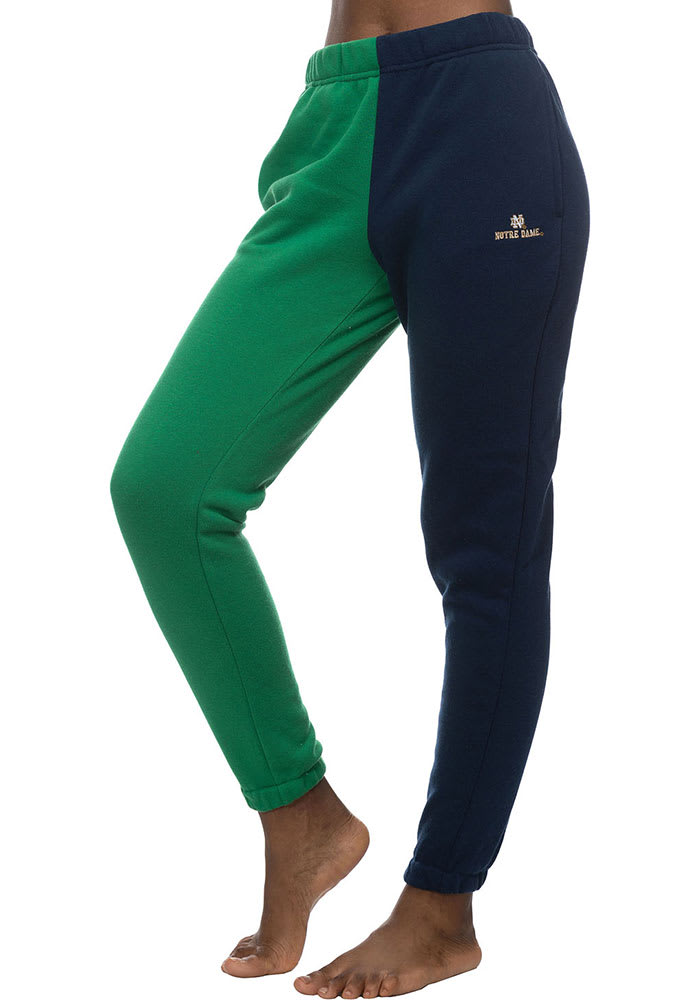 Notre Dame Fighting Irish WHITE NAVY Two Tone Jogger Sweats