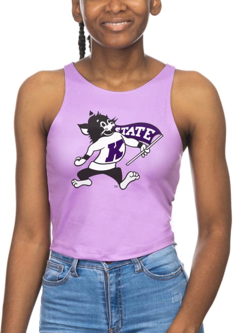 Womens Lavender K-State Wildcats First Down Tank Top