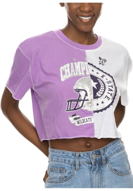 K-State Wildcats Colorblock Short Sleeve T-Shirt - Lavender