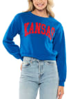 Main image for Kansas Jayhawks Womens Blue Cropped Crew Sweatshirt