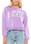 Main image for Womens Lavender K-State Wildcats Cropped Crew Sweatshirt