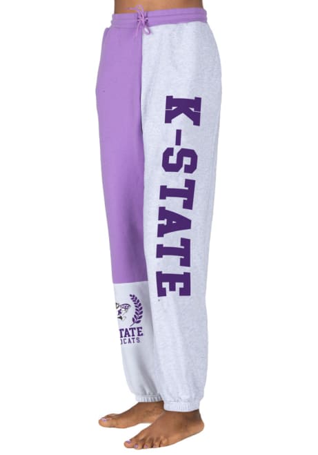 Womens Lavender K-State Wildcats Colorblock Sweatpants