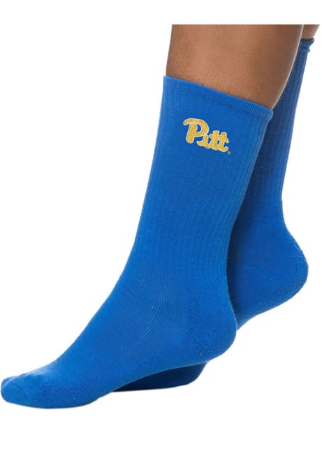 Mid Calf Pitt Panthers Womens Crew Socks - Blue