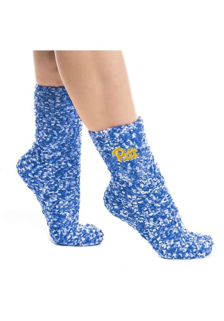 Marled Slipper Pitt Panthers Womens Crew Socks - Blue