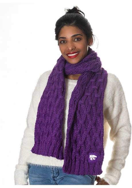 Chunky Knit K-State Wildcats Womens Scarf