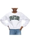 Main image for Womens White Michigan State Spartans Cropped Sport Crew Sweatshirt