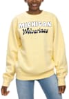 Main image for Womens Yellow Michigan Wolverines Glitter Sport Crew Sweatshirt