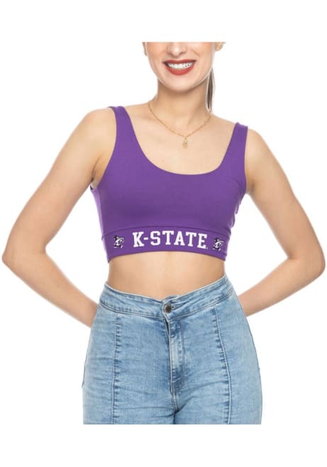 Womens Purple K-State Wildcats Scoop Tank Top