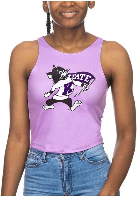 Womens Lavender K-State Wildcats First Down Tank Top