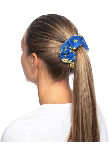 Allover Print Pitt Panthers Womens Hair Scrunchie - Blue