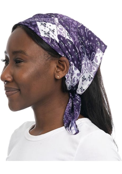 Paisley Patchwork K-State Wildcats Womens Hair Scrunchie - Purple