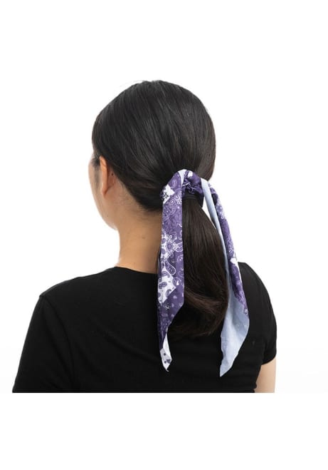 Patchwork K-State Wildcats Womens Hair Scrunchie - Purple