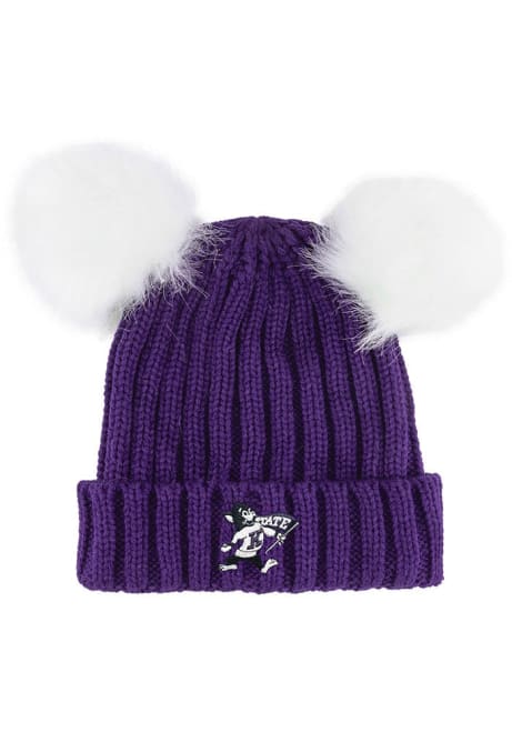 Two Pom K-State Wildcats Youth Knit Hat - Purple