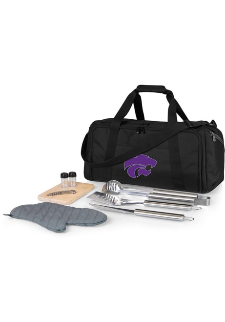 Black K-State Wildcats BBQ Kit and Cooler Cooler