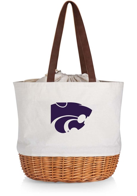 K-State Wildcats Picnic Time Coronado Basket Tote Bag - Beige