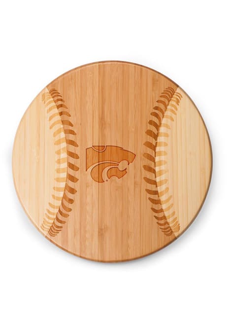 K-State Wildcats Brown Picnic Time Home Run Baseball Kitchen Cutting Board