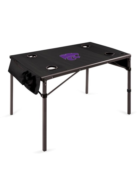 Black K-State Wildcats Portable Folding Table
