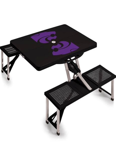 Black K-State Wildcats Portable Picnic Table
