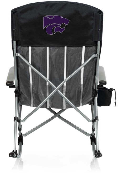 Black K-State Wildcats Rocking Camp Folding Chair