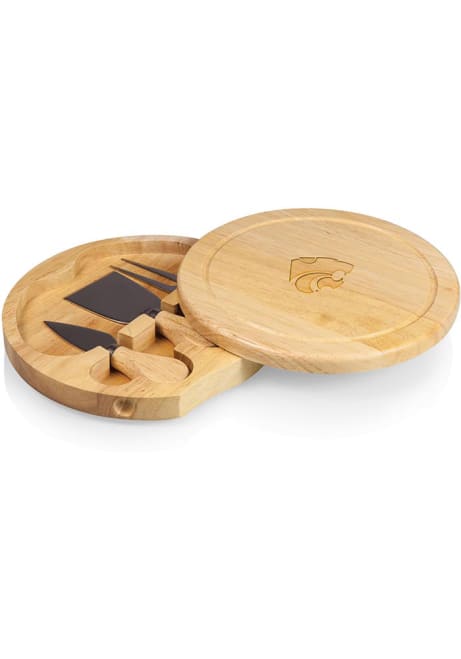 K-State Wildcats Brown Picnic Time Tools Set and Brie Cheese Kitchen Cutting Board