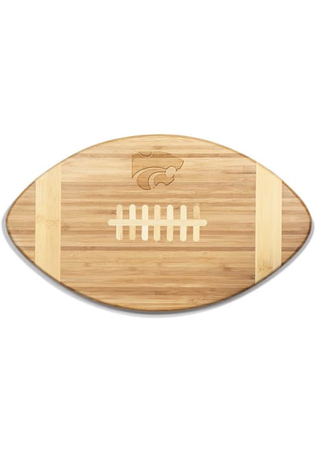 K-State Wildcats Brown Picnic Time Touchdown Football Kitchen Cutting Board