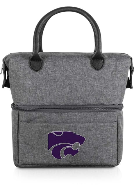 K-State Wildcats Picnic Time Urban Two Tiered Tote Bag - Grey