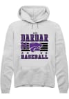 Main image for Seth Dardar Rally Mens White K-State Wildcats NIL Striped Hooded Sweatshirt